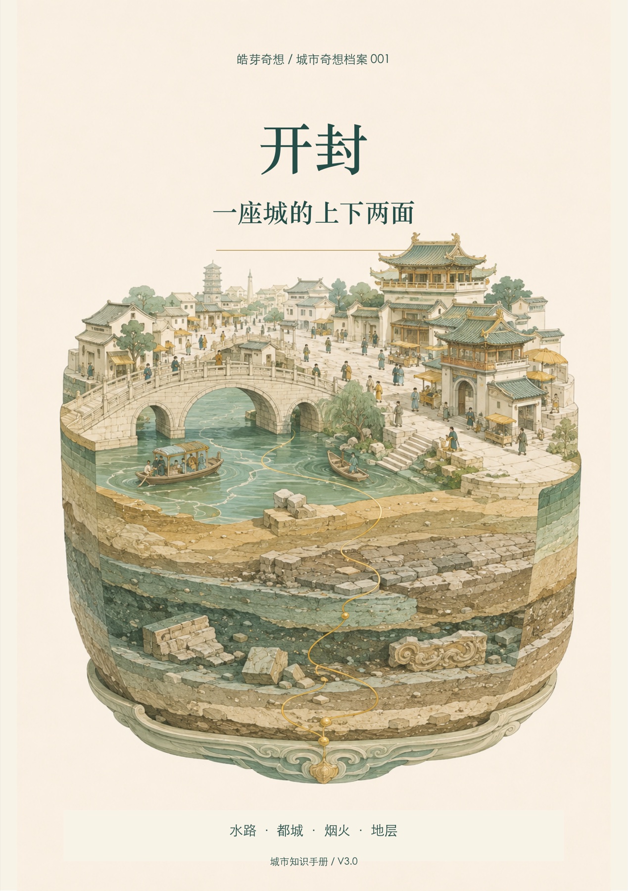 开封：一座城的上下两面，城市知识手册封面